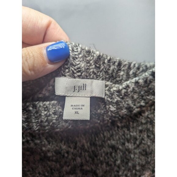 J. Jill Pullover Sweater Size XL Top Casual Marled Grey Nordic Soft Comfy R97641 - Picture 3 of 11